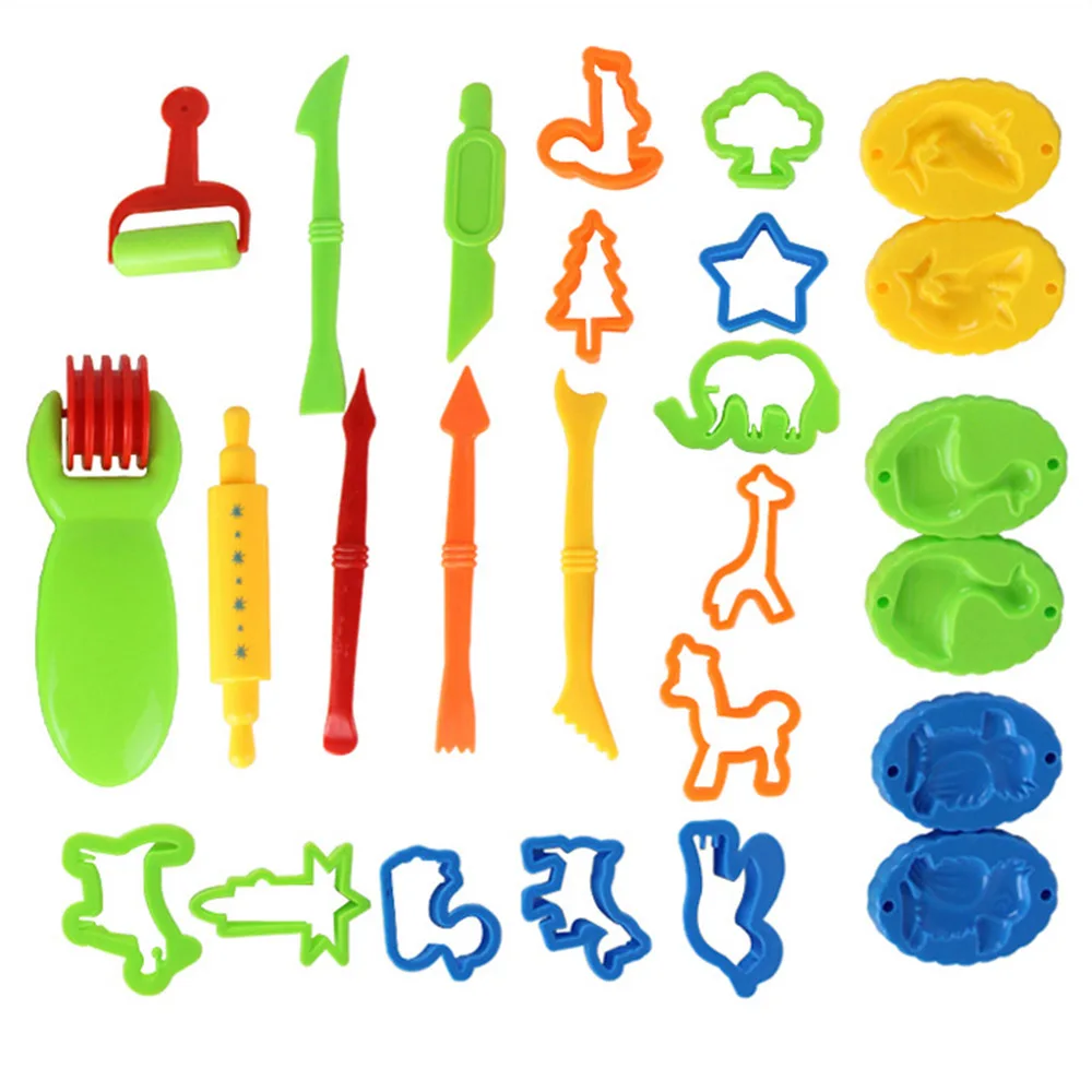 26 шт./компл. Дети DIY Пластилин инструмент Тесто игровой инструменты фрезы различные формы включают в себя фрез модели формы в виде животного Скалка