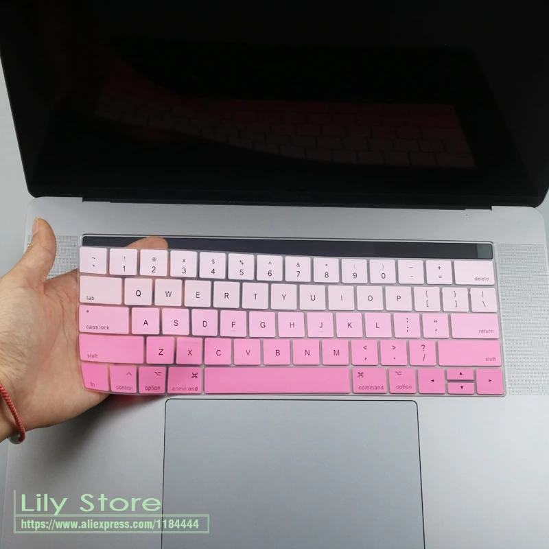 Крышка клавиатуры для Apple Macbook Pro 13 15 дюймов A1707/A1706 A2159 A1990/A1989 с сенсорной панелью модель США Силиконовый протектор кожи