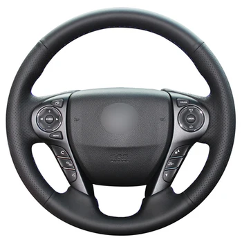 

Black PU Faux Leather Handsewing Car Steering Wheel Cover for Honda Accord 9 2013-2017 Crosstour 2013-2015 Odyssey 2013-2015