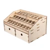 Natural Wooden Paint Rack Stand Pigment Ink Bottle Paints Tool Storage Cabinet Holder Organizer for Multi Bottles of Paints 3