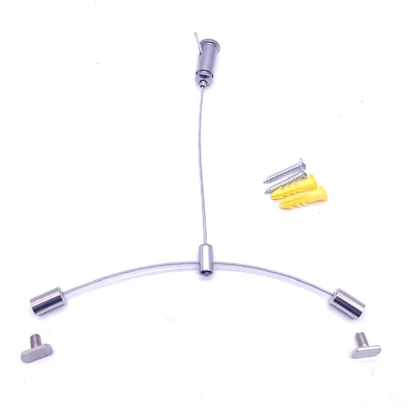 Main line 1m linear lamp aluminum slot lamp slider lock Office lighting hanging light Steel wire rope