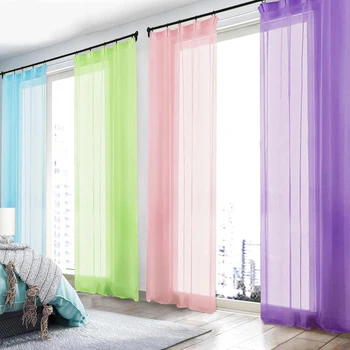 

Princess Pink Curtains Voile Modern Kids Baby Fabric Curtain Tulle Sheer Curtains Decoration For Room Kitchen Window Customize