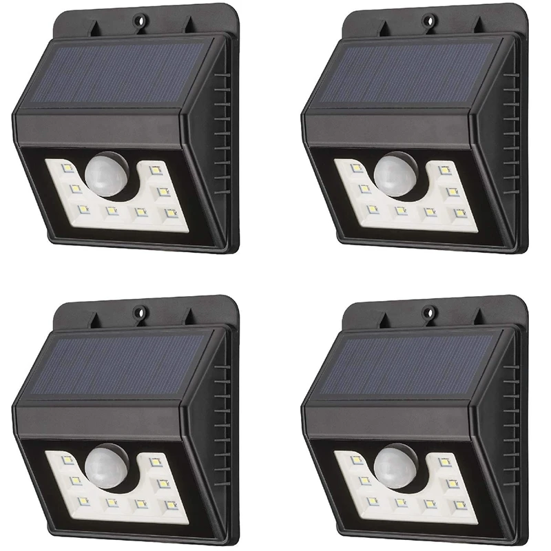 

Solar Lights Outdoor Motion Sensor,8 LED Flood Lights Wide-Angle Bright Waterproof Lighting Lamps with Motion Activated Auto On/