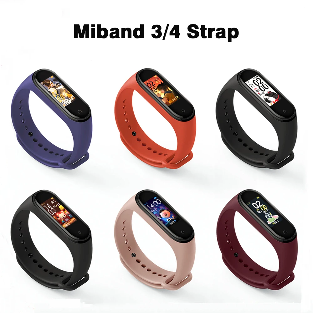 

For Mi Band 3 Strap bracelet Silicone Wristband and Mi Band3 xiao mi band 4 Smart miband3 Band Accessories wrist Strap