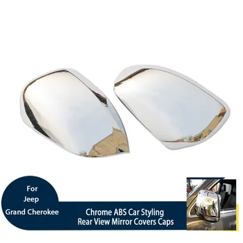 

Fit For Jeep Grand Cherokee 2014 Car Styling Rear View Mirror Covers Caps Protective rearview Chrome 2pcs(set)