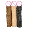 19CM Silicone Penis Sleeve Extender Realistic Penis Reusable Condom Extension Sex Toy for Men Cock Enlarger Condom Sheath Delay 1