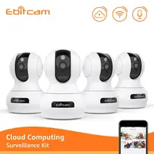 Ebitcam облачная беспроводная система безопасности, Wifi ip-камера s 1080 p, крытая система безопасности 1080 p, ip-камера s PTZ