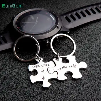 

2 Pcs Stainless Steel Keychains for Women Men Couple Keychain Gifts for Husband Wife Boyfriend Girlfriend Valentines Day Gift