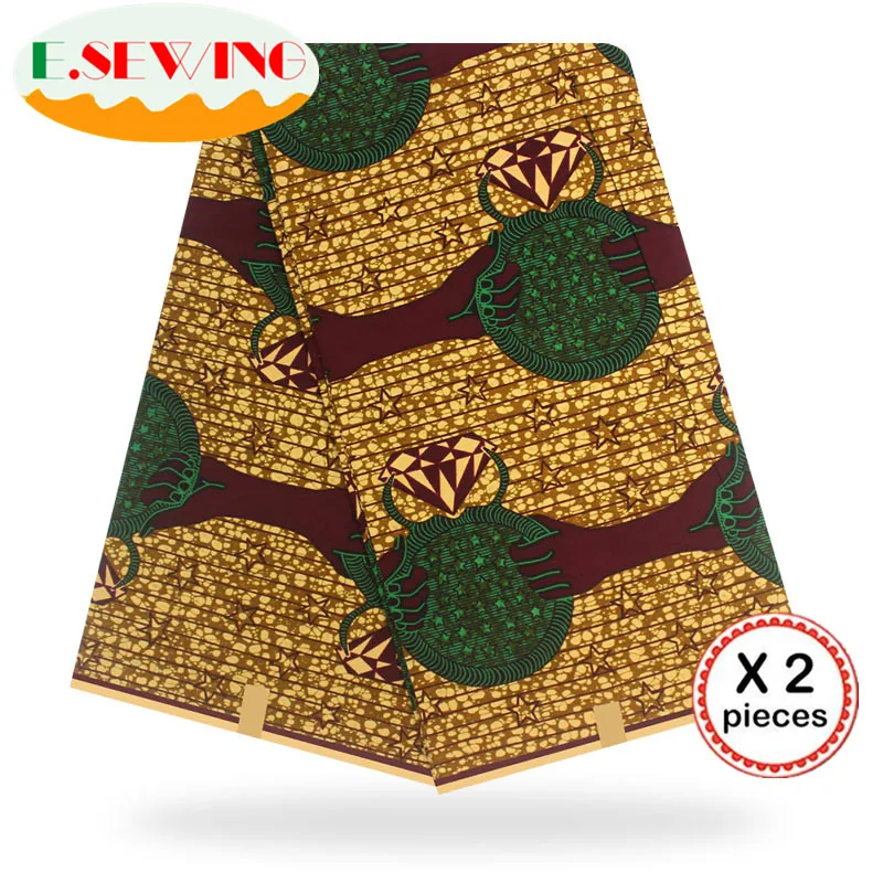 Африканская восковая ткань с принтом Анкара для шитья Анкара африканская ткань 12 ярдов нигерийская хлопковая ткань Гана для платья 81016