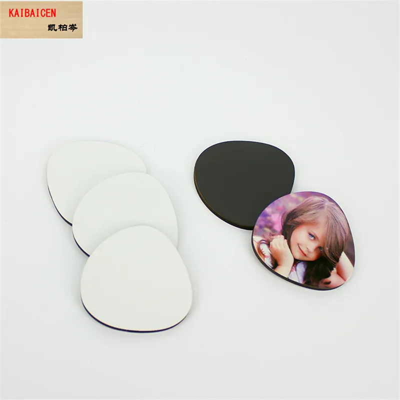 10pcs/lot Sublimation blank DIY Fridge Magnets Wooden MDF Refrigerator Sticker Creative Magnets Gift Heat transfer 