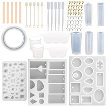 Горячая XD-79Pcs DIY силиконовые формы для литья, набор инструментов для литья смолы, креативное Хрустальное эпоксидное ремесло