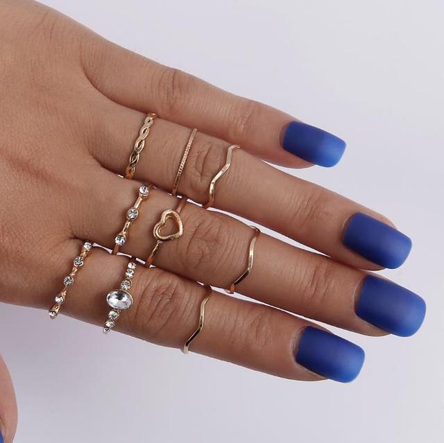 style gold rings for girls boho jewelry women evil eye ring slytherin ring set anillos finger bague schmuck accessories