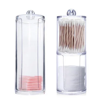 

Multifunctional Cosmetic Makeup Cotton Pad Organizer Jewelry Acrylic Storage Box and Round Container Candy Jars