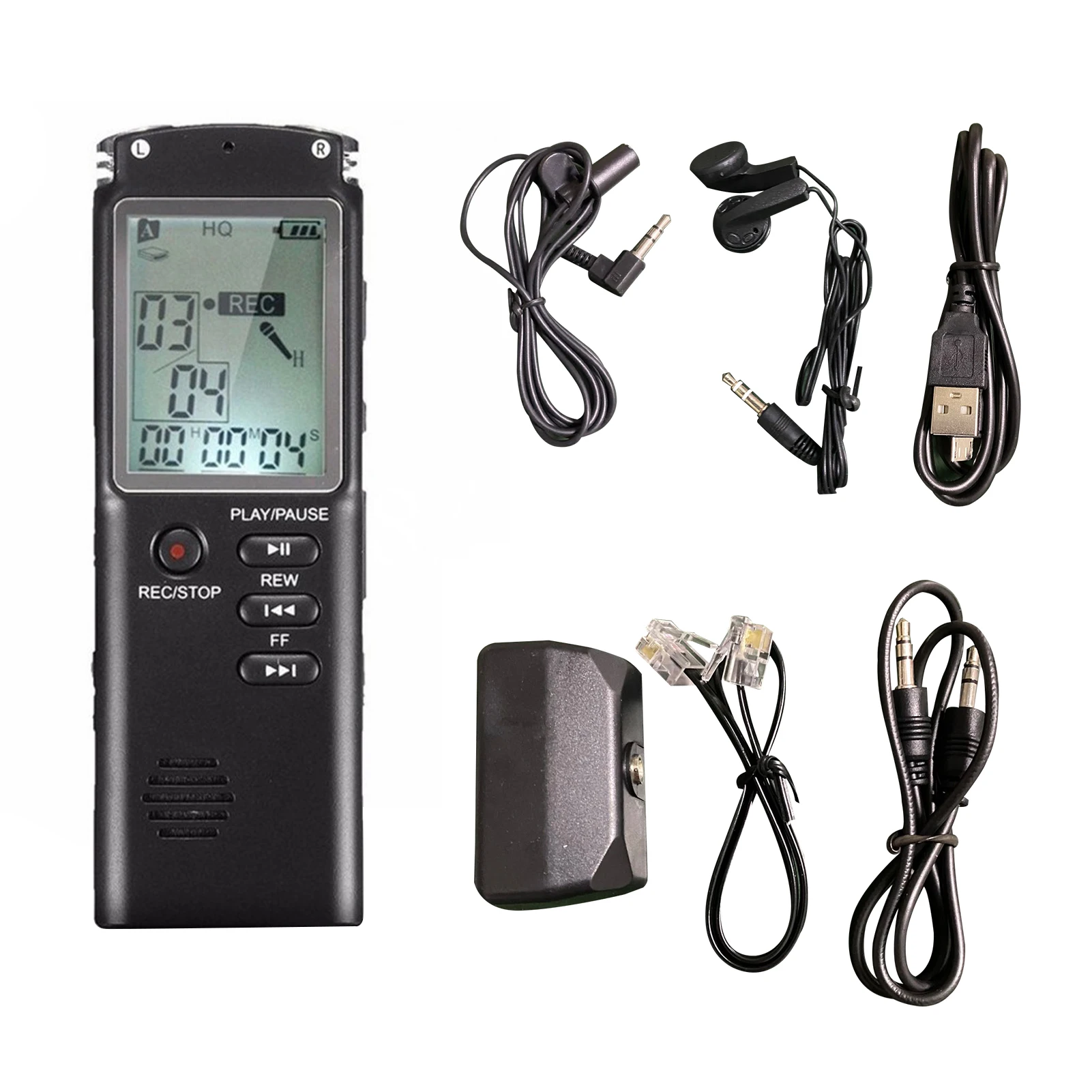 8/16/32GB Voice Recorder Digital Audio Dictaphone Rechargeable MP3 Player 