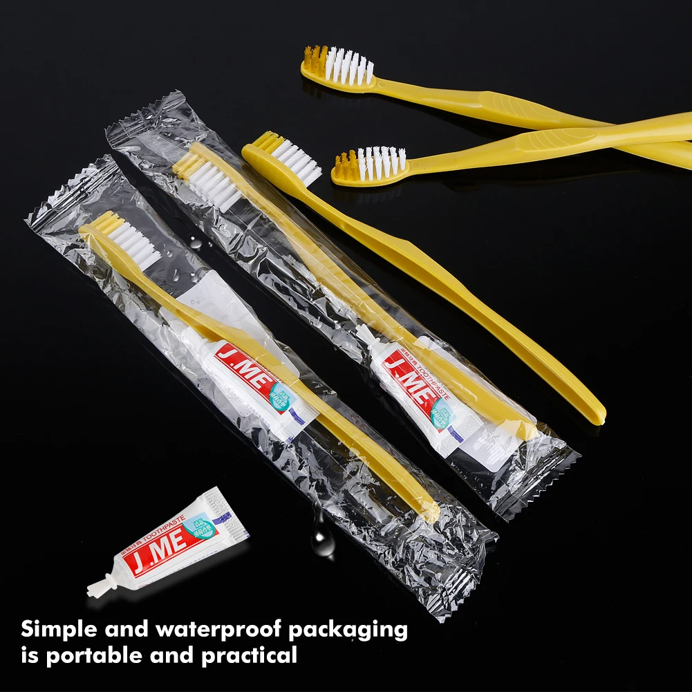 50/100 шт портативная одноразовая зубная щетка для гостиницы с зубной пастой набор экологически чистая дорожная зубная щетка для мытья полоскания