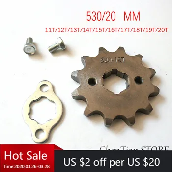 

Front Engine Sprocket Star #530 10T-20T 12 13 Teeth 20mm For 530 Chain With Locker Motorcycle Dirt Bike PitBike ATV Quad Parts