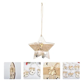 

6Pcs Xmas Wood Decor Safe Fine Chic Nice Pendant Ornament Decor