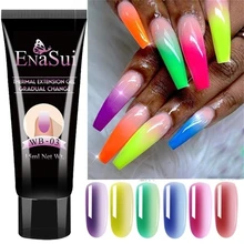 

1 Pc 15ml Thermal Quick Extension Nail Gel Polish Poly Building Gel Temperature Color Changing Builder Soak Off UV Gel Varnish