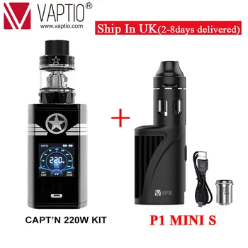 

Electronic Cigarette VAPOR 220w Vaptio CAPTAIN Kit FITS dual 18650 battery box mod 4.0ml/2.0ml atomizer Tank 510 thread Vape kit