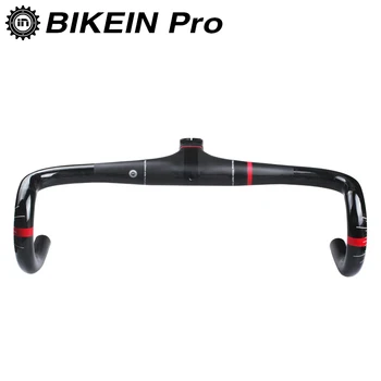 

BIKEIN Pro Cycling Full UD Carbon Integrated Road Bike Handlebar Drop Bar With Stem Bike Handlebars Road Bicycle Parts 265g