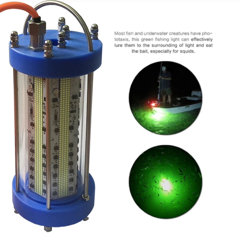 Ac220v 1000w/1200w Pesca Led Fish Attracting Led Green Underwater Fish