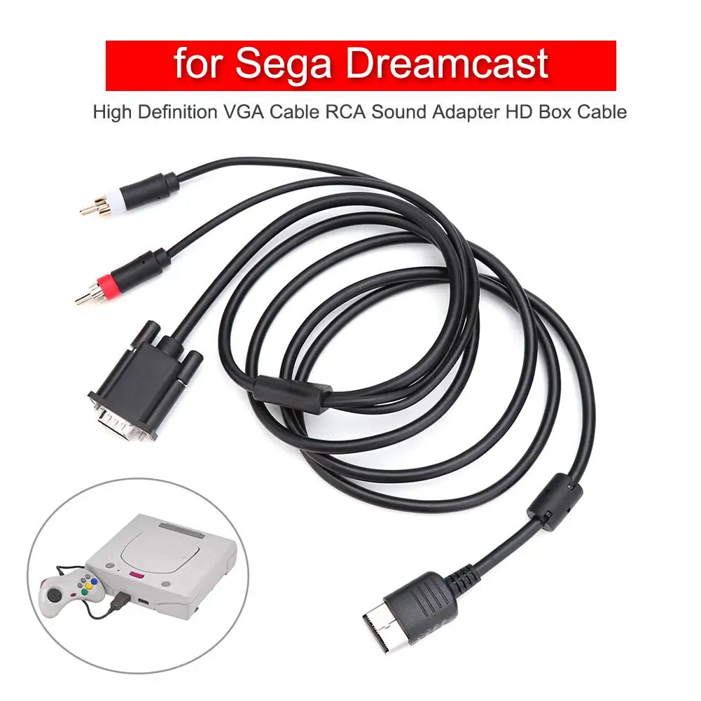 Кабель VGA ALLOYSEED для SEGA Dreamcast DC кабель высокого разрешения RCA Звуковой адаптер HD Box