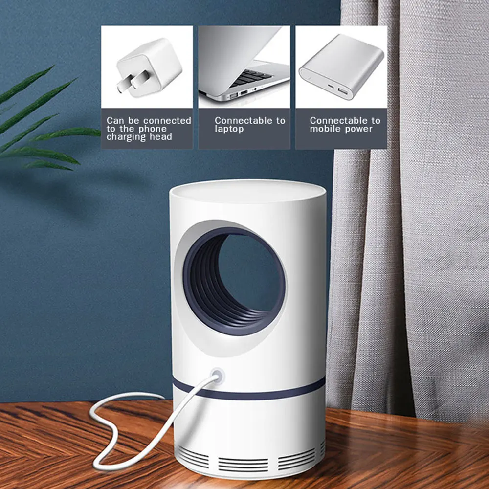 Прочное летнее USB зарядное устройство для борьбы с вредителями внутренний ночник ловушка для насекомых 5 Вт Гостиная Открытый Кемпинг Аксессуары