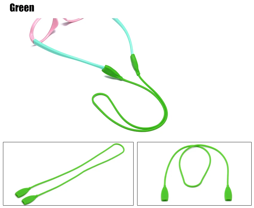 SOOLALA, 6 шт./лот, противоскользящие очки, ремешок, силиконовый шнур, спортивные очки, веревка, солнцезащитные очки, эластичные Нескользящие веревки