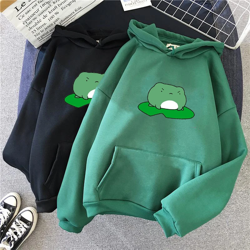Зимняя Толстовка большого размера для скейтборда лягушки мужские и женские