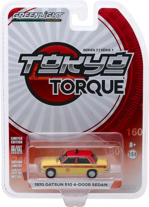 GreenLight 1:64 1970 Datsun 510 4-дверный седан металлического сплава литья под давлением