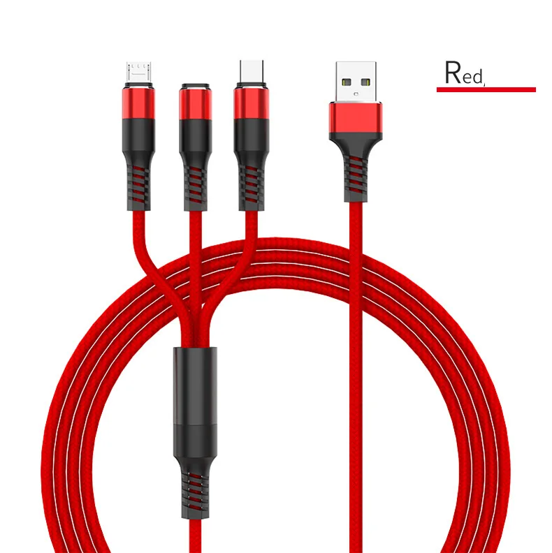 3 в 1 Usb кабель type C микро мобильный телефон кабель для iphone 11 X XS 8 7 6 samsung S9 S8 s10 Xiaomi huawei провод для быстрой зарядки