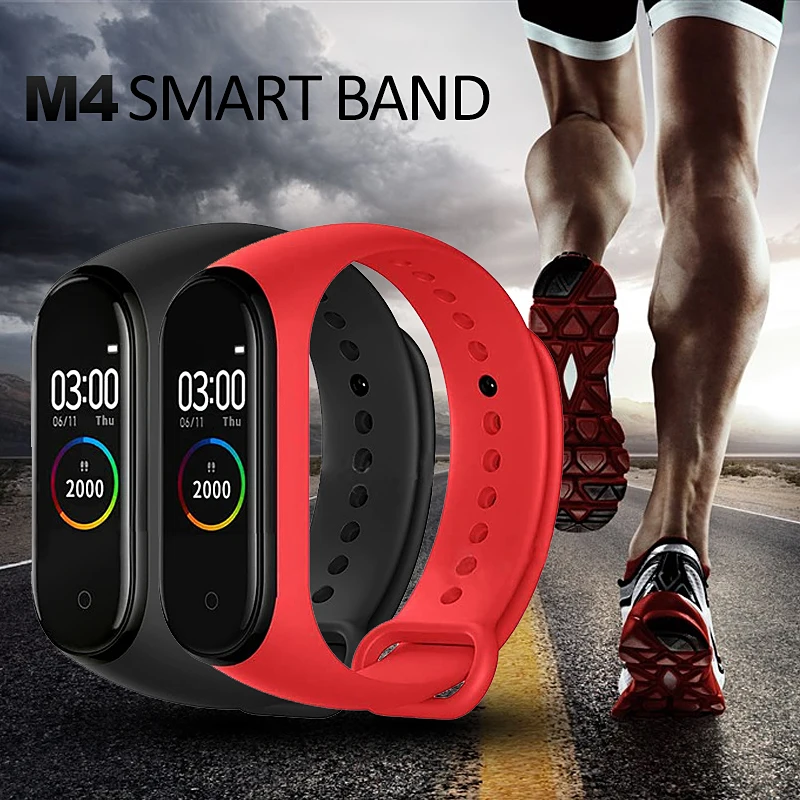  M4 Smart Band Heart Rate Blood Pressure Sport Smart band M4 Smart Bracelet Heart Rage Ftness Sleep  - 4000344761488