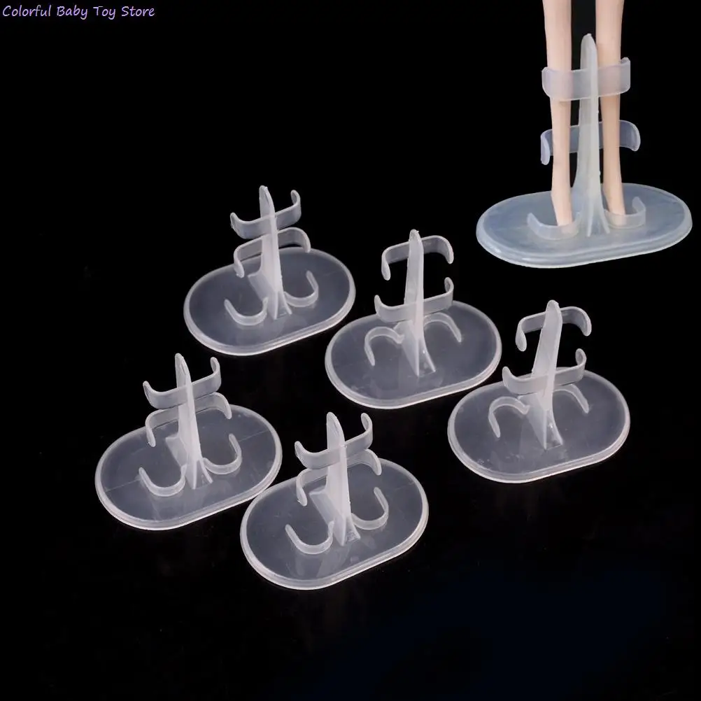 

Прозрачная пластиковая подставка для кукол, 5 шт./лот, выставочный держатель для кукол, аксессуары для кукол, опорные ножки для кукол