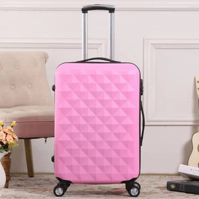 pink Чехол для костюма с алмазным зерном, чехол на колесиках ABS, универсальный чемодан на колесиках 2" /28", 20 дюймов для мужчин и женщин, Модный Дорожный чемодан - Цвет: pink