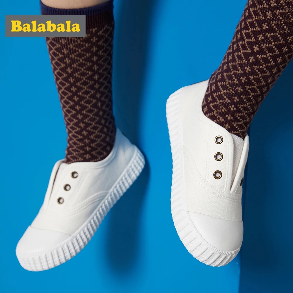 Balabala/детская белая обувь; парусиновая обувь для девочек; детская обувь для маленьких мальчиков; Новинка года; Тканевая обувь