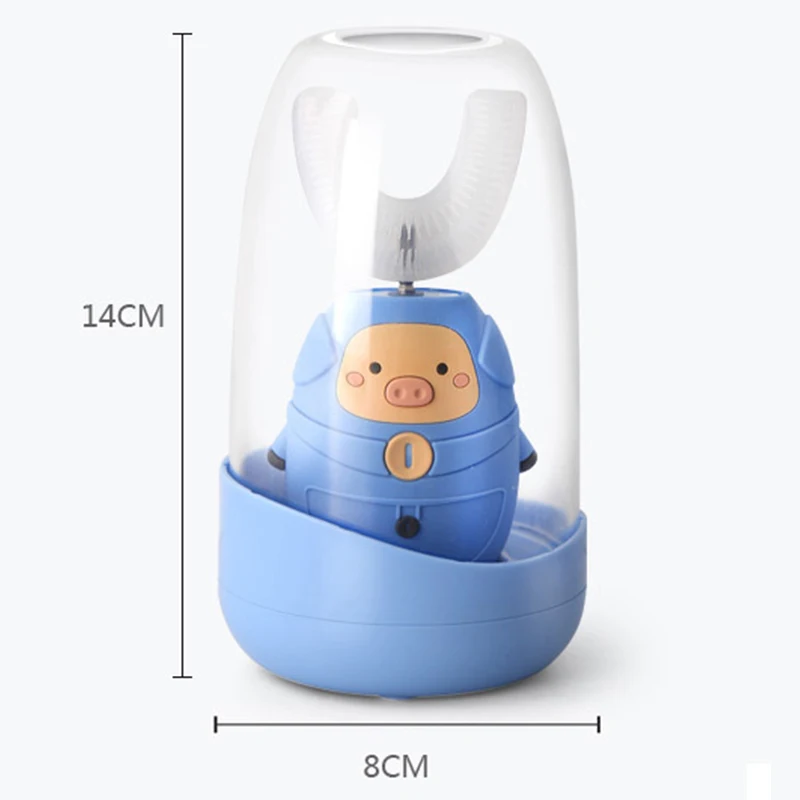 Kids 360 U Shape Degrees Sonic Electric Toothbrush Cartoon USB Charger Silicone UV Drying Tooth Brush Cup for Toddlers Kids 360 U Shape Degrees Sonic Electric Toothbrush Cartoon USB Charger Silicone UV Drying Tooth Brush Cup for Toddlers