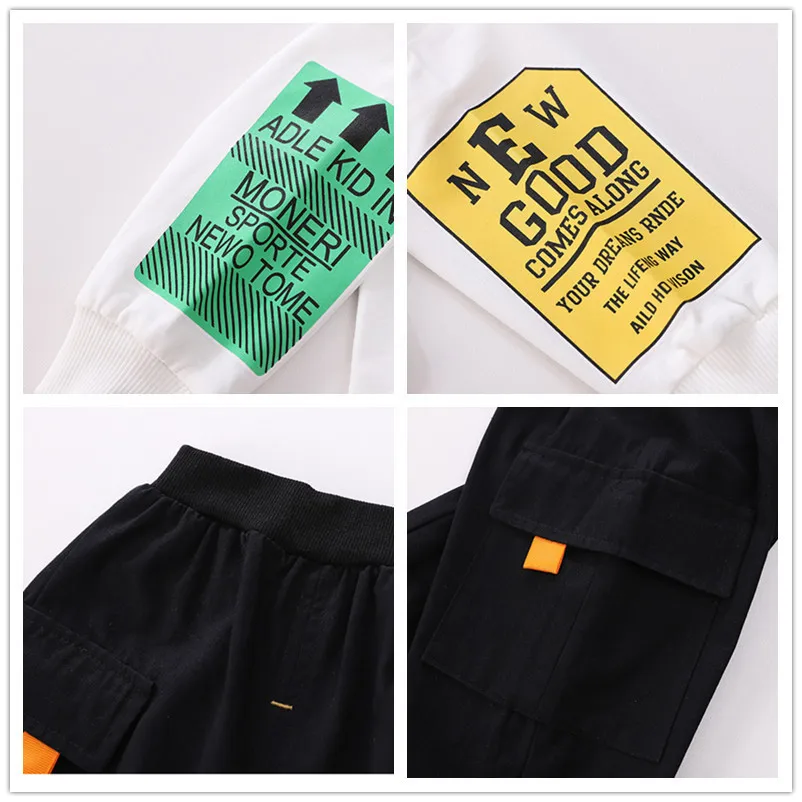 Spring Autumn Children Cotton Clothing Suit Baby Boys Girls Clothes Kids Sport Hoodies Pants 2Pcs/Sets Fahion Toddler Tracksuits