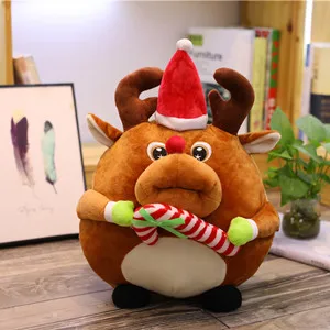 Kawaii креативный снеговик олень игрушки для толкания чучело Рождественский подарок для детей Новогодний подарок 2 размера - Цвет: 50cm deer
