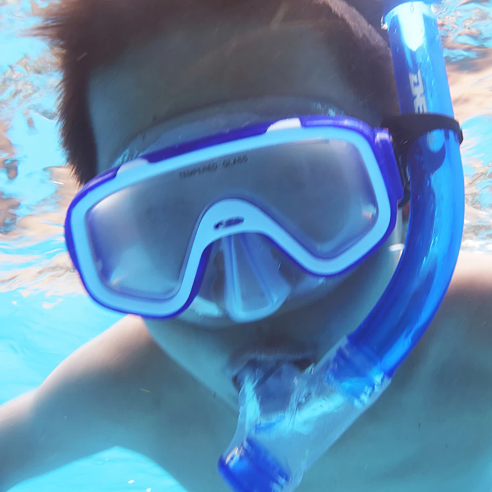 

Kid Diving Goggle Mask Breathing Tube Shockproof Anti-fog Swimming Glasses Band Snorkeling Underwater Popular Accessories Set