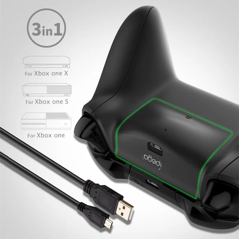 1400 мАч светодиодный индикатор батареи x1+ usb зарядный кабель x1 для XboxOne/X/S беспроводной контроллер перезаряжаемый аккумулятор