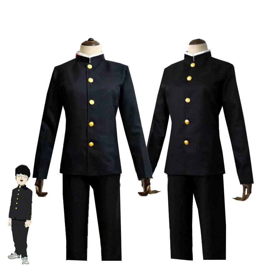 TV Mob Psycho 100 Kageyama Shigeo Costume Black Uniform Japanese Student Cosplay 