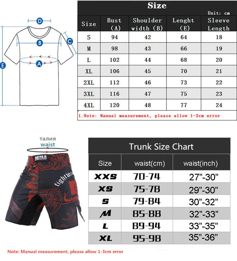 MMA-T-shirts-Shorts-Men-Boxing-Shorts-Rashguard-Mma-BJJ-Kickboxing-Sets-Muay-Thai-Crossfit-Fitness (1)