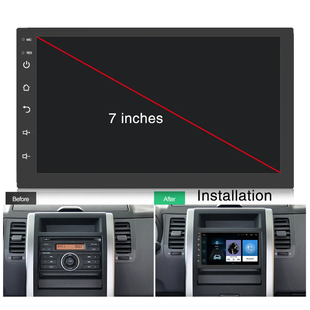 Дропшиппинг автомобильный gps навигация радио плеер Bluetooth Full HD 1080P 7 дюймов Wifi музыка ram 1GB OE88