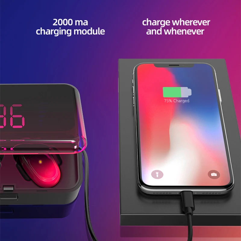 ES01 TWS Bluetooth наушники V5.0 портативные стерео Беспроводные сенсорные наушники-вкладыши со спортивной басовой гарнитурой для телефона samsung huawei Xiaomi