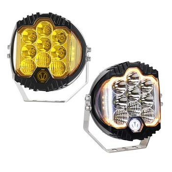 

7 Inch Driving Light 90W LED Work Light with 7200Lm LP9 LED Side Shooter Light for Truck 4x4 Offroad Vehicles Fog Light
