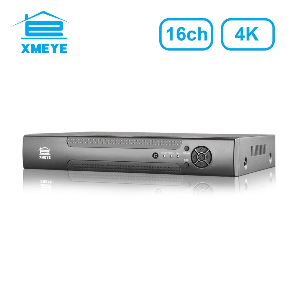 XMeye 16ch 4K NVRH.265+ Onvif Network Video Recorder 1 HDD 24/7 Recording IP Camera Register System Face Recognition | Безопасность и