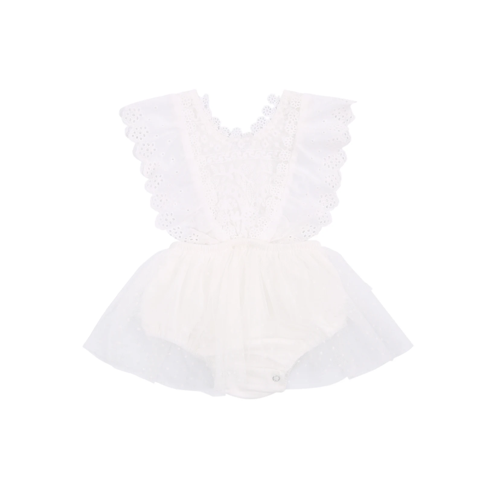 Pudcoco 2020 Летнее белое кружевное Сетчатое платье в горошек для маленьких девочек от