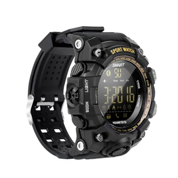 

Bluetooth Clock EX16 Smart Watch Notification Remote Control Pedometer Sport Watch IP67 Waterproof Men's Wristwatch