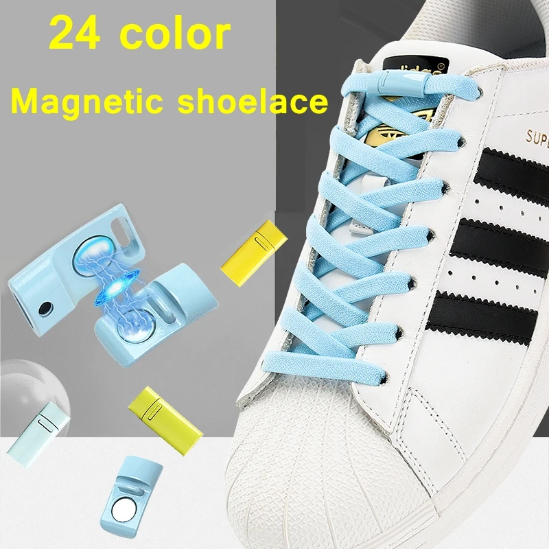 1 second No tie shoelace 24Color Elastic shoelaces Magnetic metal lock Quick wear in Flat Suitable for all shoes Lazy laces
1 second No tie shoelace 24Color Elastic shoelaces Magnetic metal lock Quick wear in Flat Suitable for all shoes Lazy laces