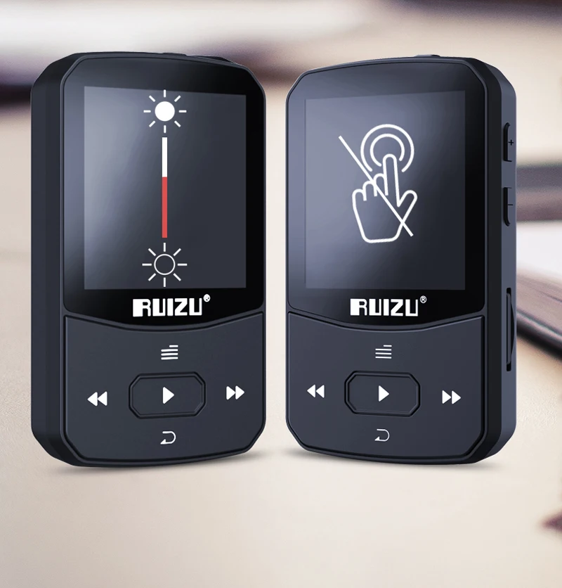 2021 RUIZU X52 Sport Bluetooth MP3 Player Mini Clip Music Player Support TF Card with FM Radio,Recording,E-Book,Video,Pedometer